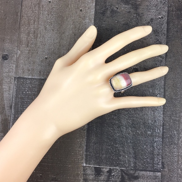 Mookaite Imperial Jasper Stone Ring Size 8 - Picture 4 of 10